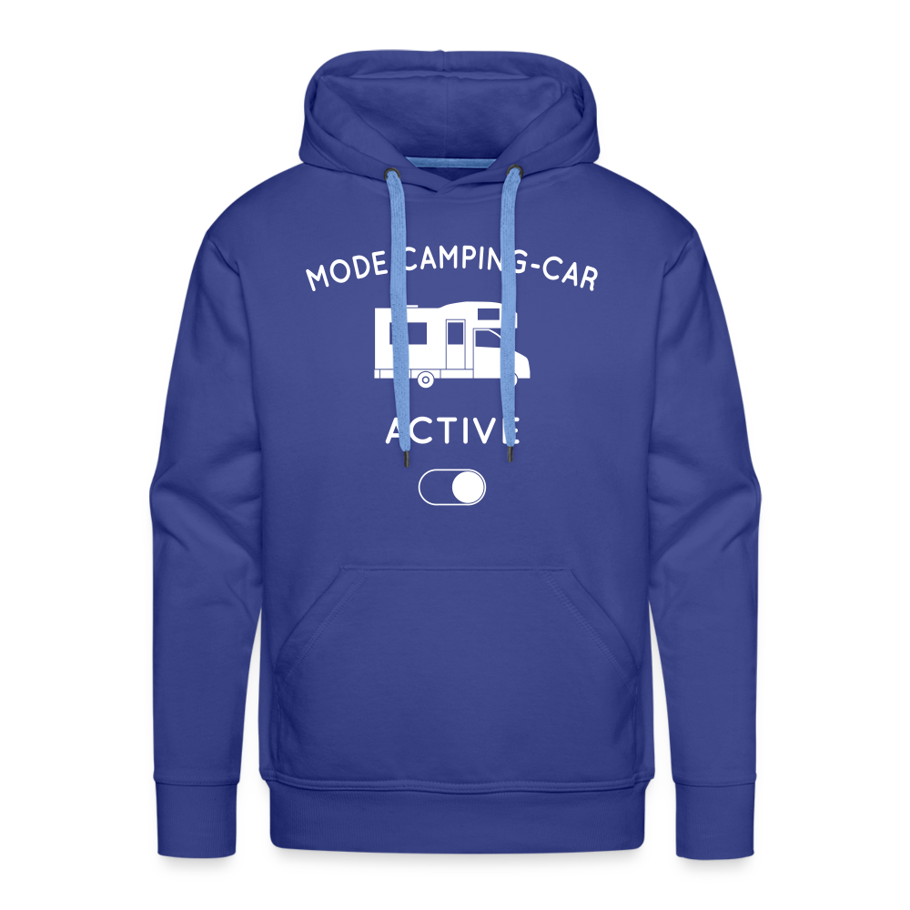 Sweat à capuche Premium Homme - Mode camping-car activé - bleu royal