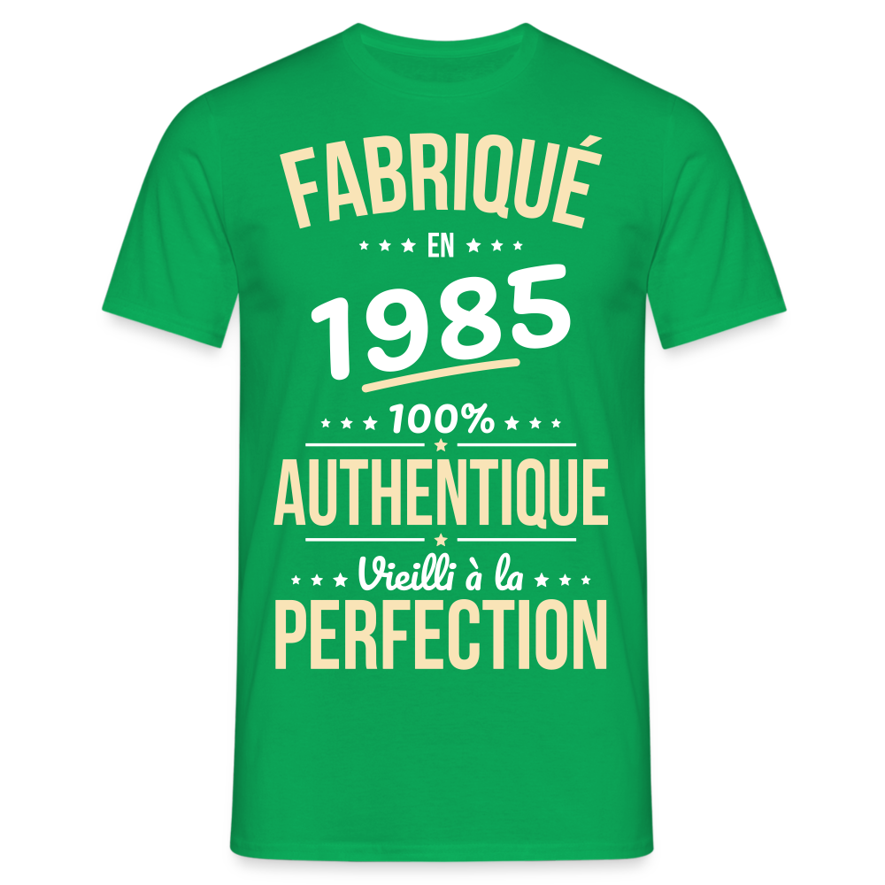 T-shirt Homme - Anniversaire 40 Ans - Fabriqué en 1985 - vert