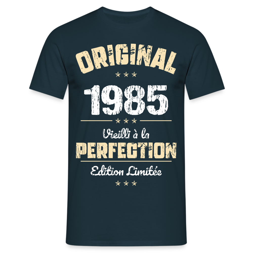 T-shirt Homme - Anniversaire 40 Ans - Original 1985 - marine