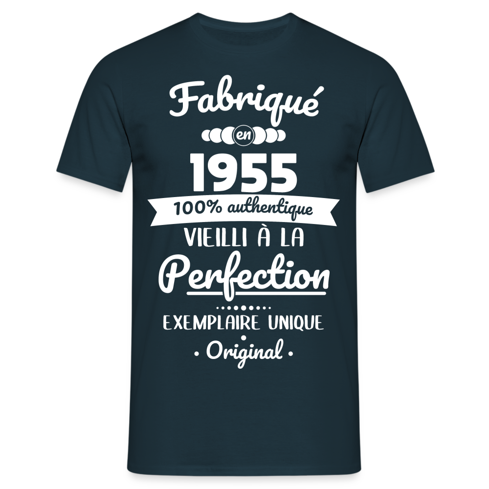 T-shirt Homme - Anniversaire 70 Ans - Fabriqué en 1955 - marine