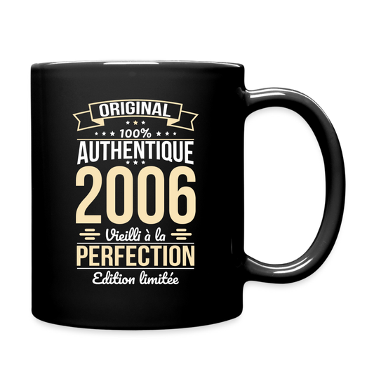 Mug uni Homme - Anniversaire 19 Ans - Original 2006 - noir