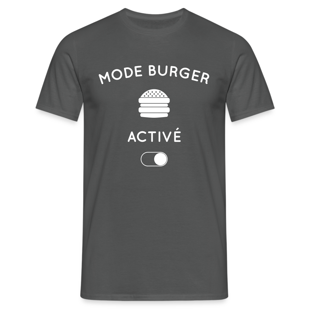 T-shirt Homme - Mode burger activé - charbon