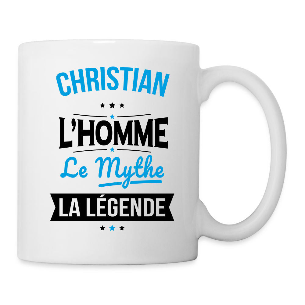 Mug blanc - Christian - l'Homme - le Mythe - la Légende - blanc