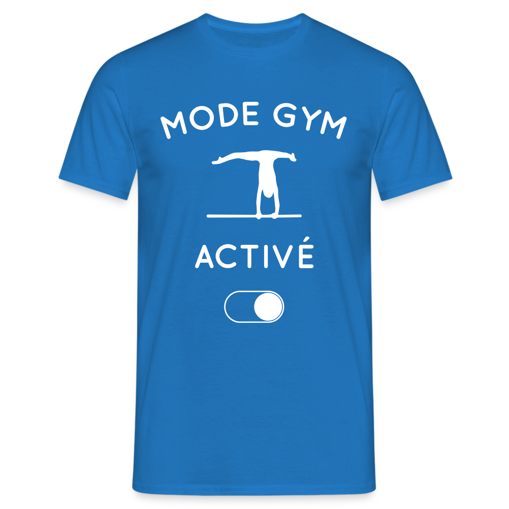 T-shirt Homme - Mode gym activé - bleu royal