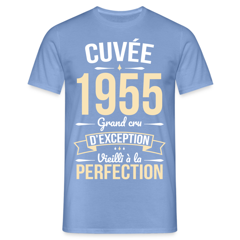 T-shirt Homme - Anniversaire 70 Ans - Cuvée 1955 - carolina blue