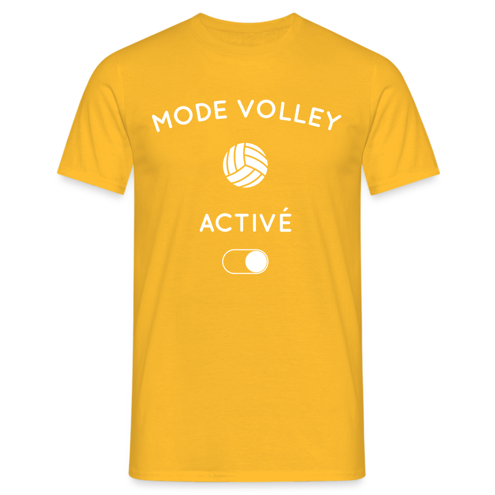 T-shirt Homme - Mode volley activé - jaune