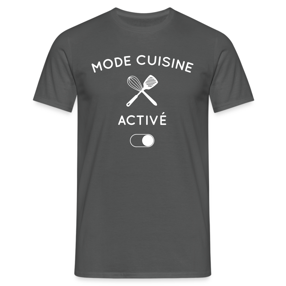 T-shirt Homme - Mode cuisine activé - charbon