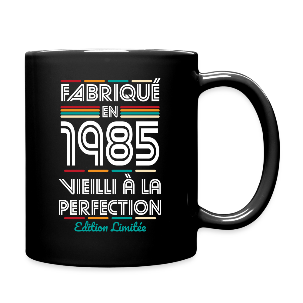 Mug uni - Anniversaire 40 Ans - Fabriqué en 1985 - noir