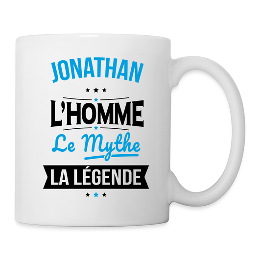 Mug blanc - Jonathan - l'Homme - le Mythe - la Légende - blanc