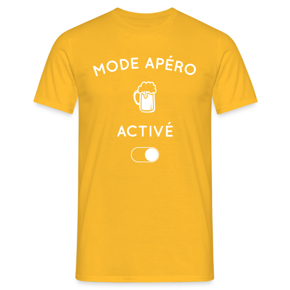 T-shirt Homme - Mode apéro activé - jaune