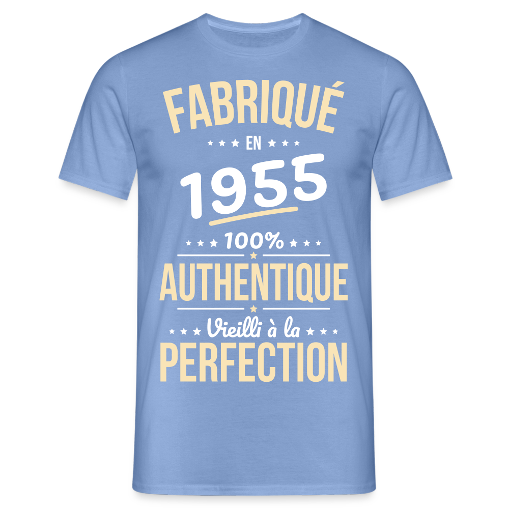 T-shirt Homme - Anniversaire 70 Ans - Fabriqué en 1955 - carolina blue