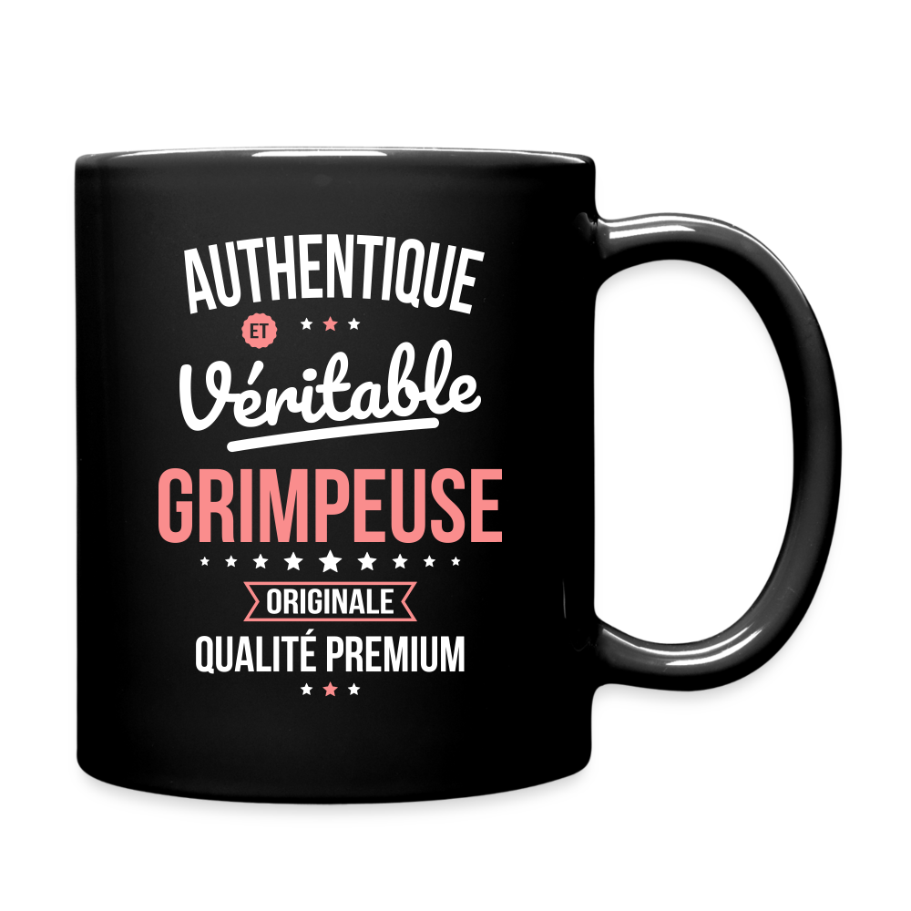 Mug uni - Authentique et véritable Grimpeuse - noir