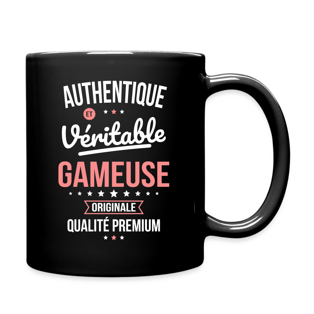 Mug uni - Authentique et véritable Gameuse - noir