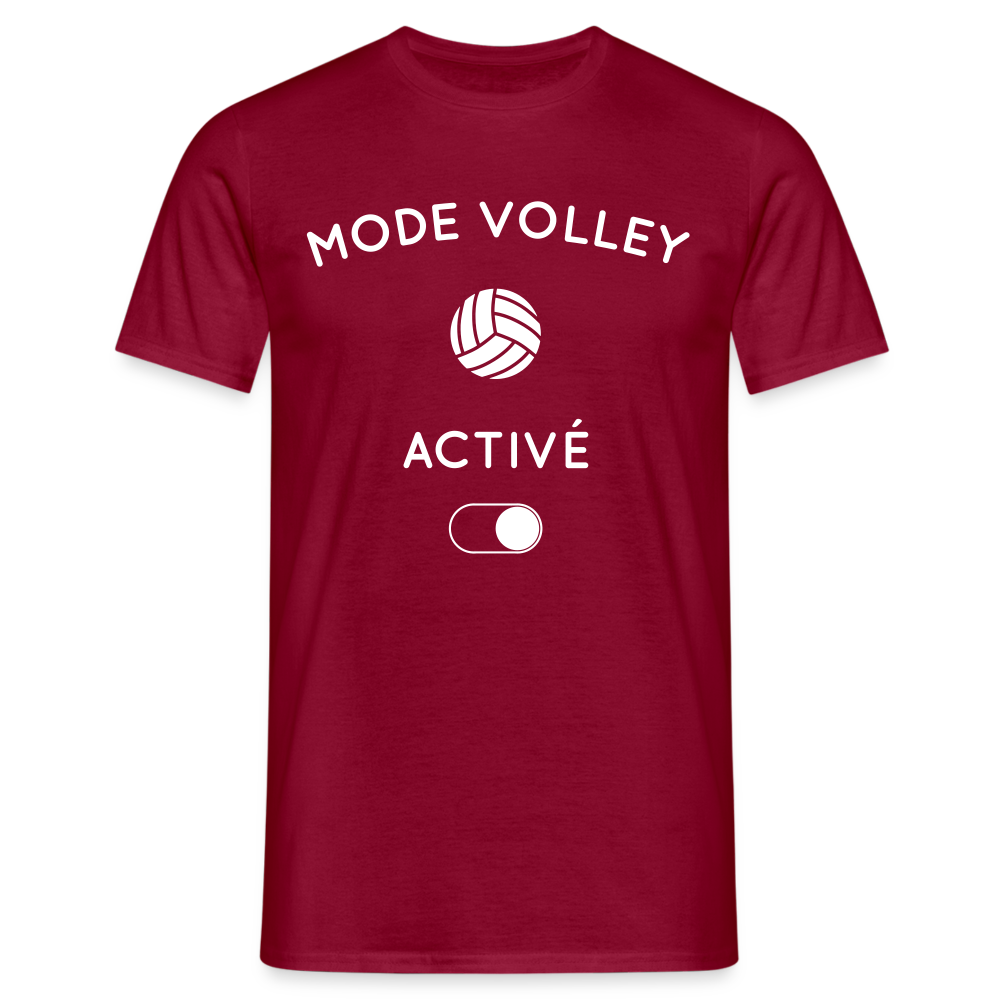 T-shirt Homme - Mode volley activé - rouge brique