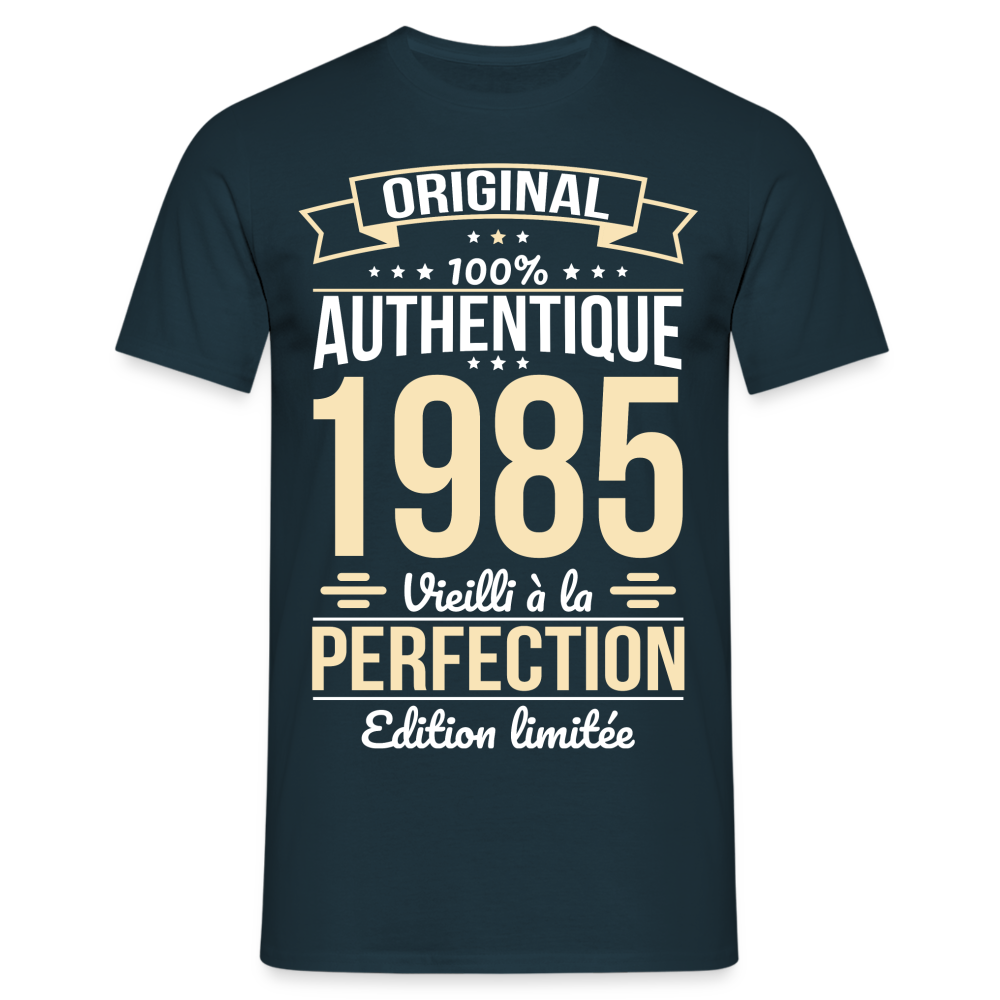 T-shirt Homme - Anniversaire 40 Ans - Original 1985 - marine