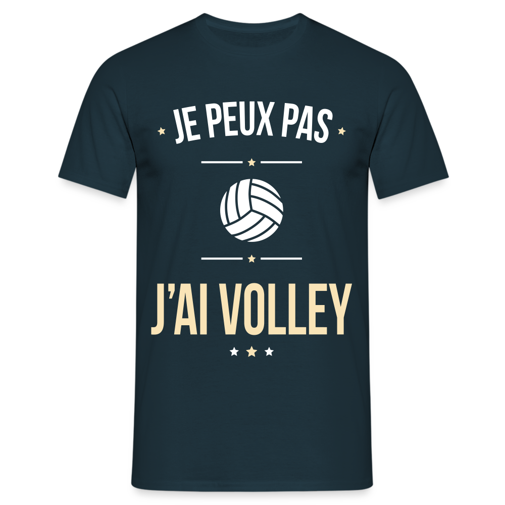 T-shirt Homme - Je peux pas j'ai Volley - marine