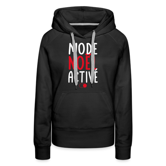 Sweat à capuche Premium Femme - Mode Noël activé - noir