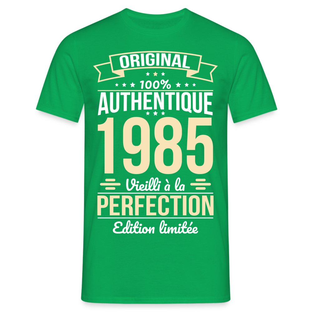 T-shirt Homme - Anniversaire 40 Ans - Original 1985 - vert