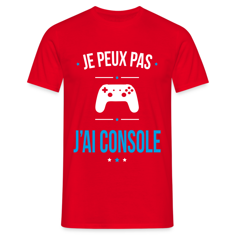 T-shirt Homme - Je peux pas j'ai Console - rouge