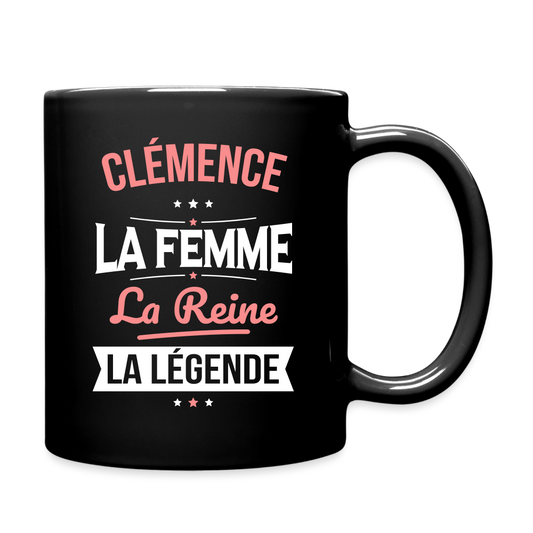 Mug uni - Clémence - la Femme - la Reine - la Légende - noir