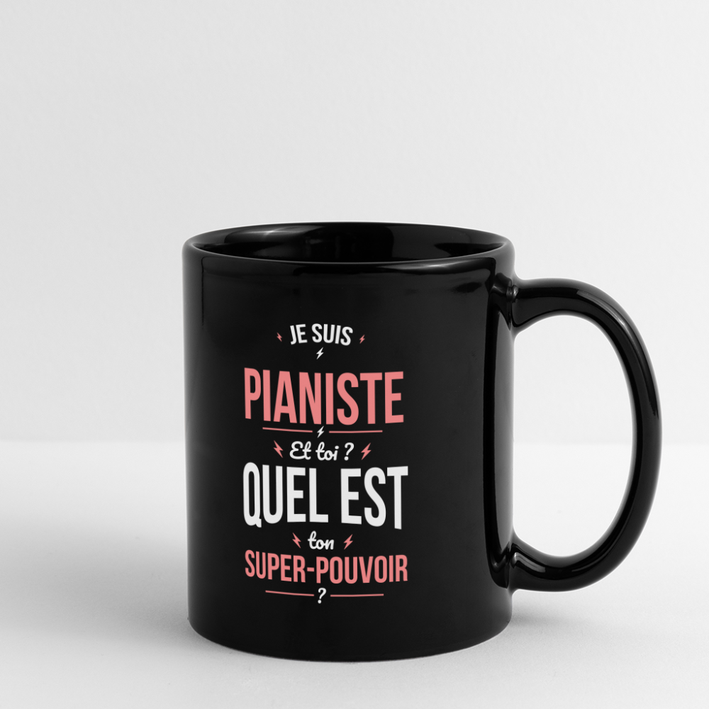 Mug uni - Je suis pianiste - Super-pouvoir - noir