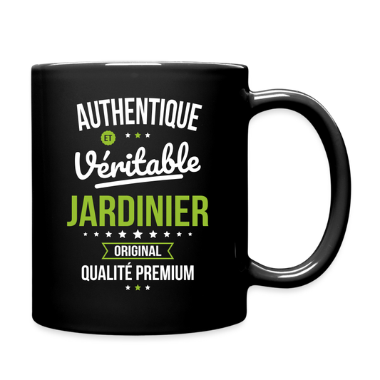 Mug uni - Authentique et véritable Jardinier - noir