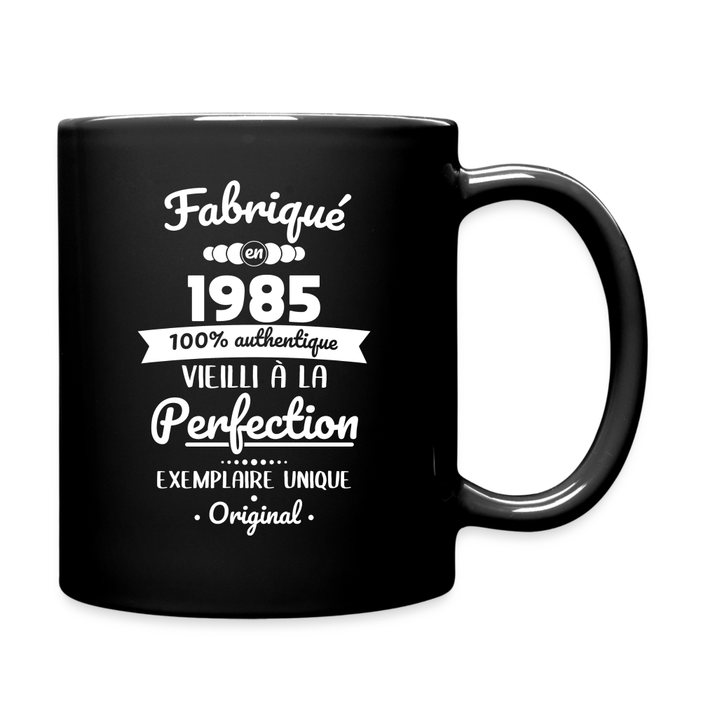 Mug uni - Anniversaire 40 Ans - Fabriqué en 1985 - noir