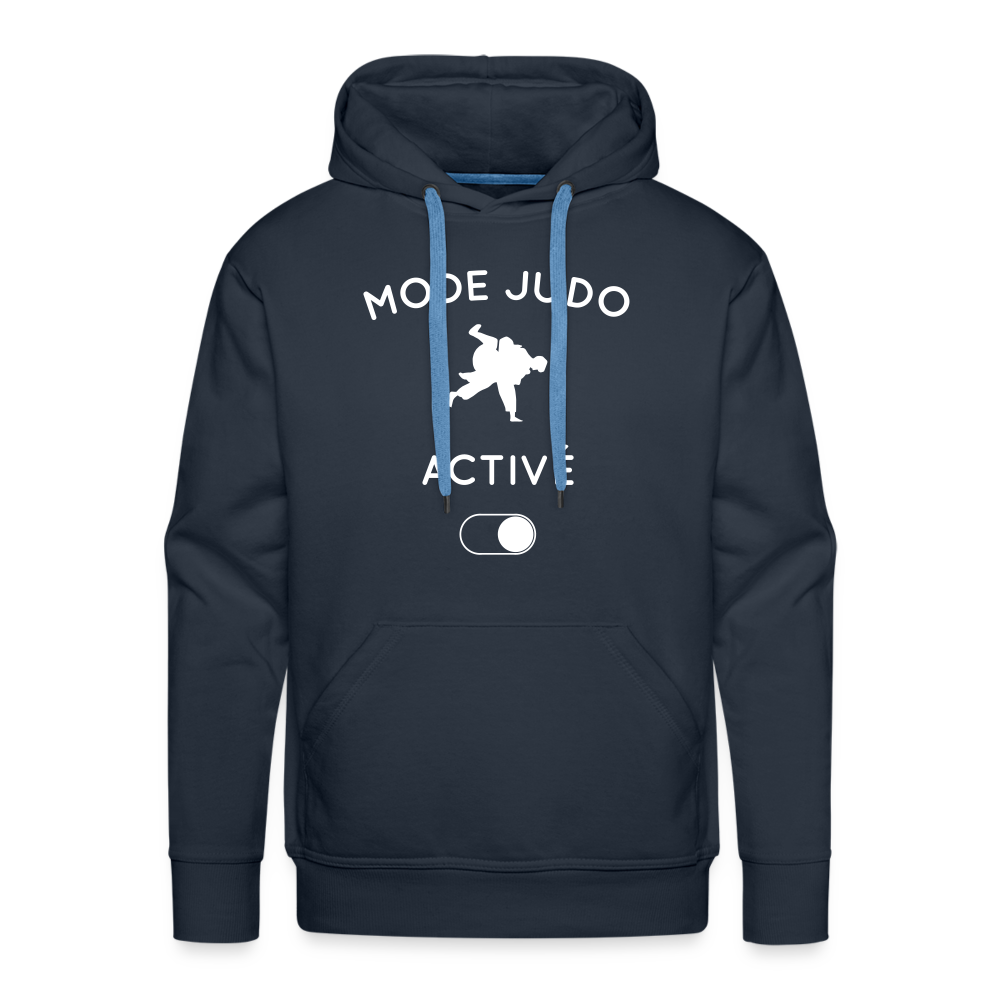 Sweat à capuche Premium Homme - Mode judo activé - marine