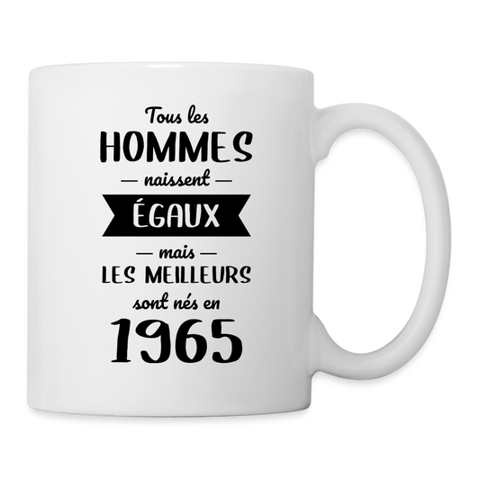 Mug blanc - Anniversaire 60 Ans - Les meilleurs sont nés en 1965 - blanc