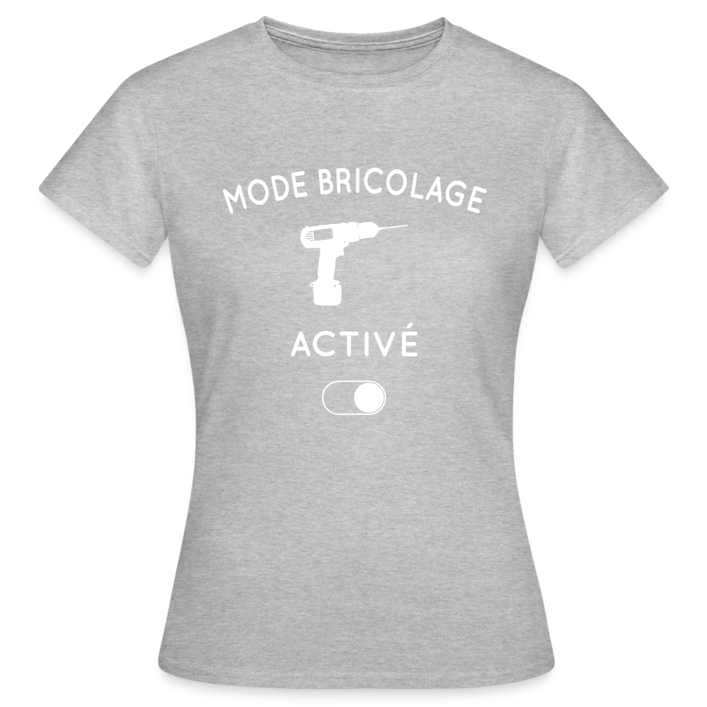 T-shirt Femme - Mode bricolage activé - gris chiné