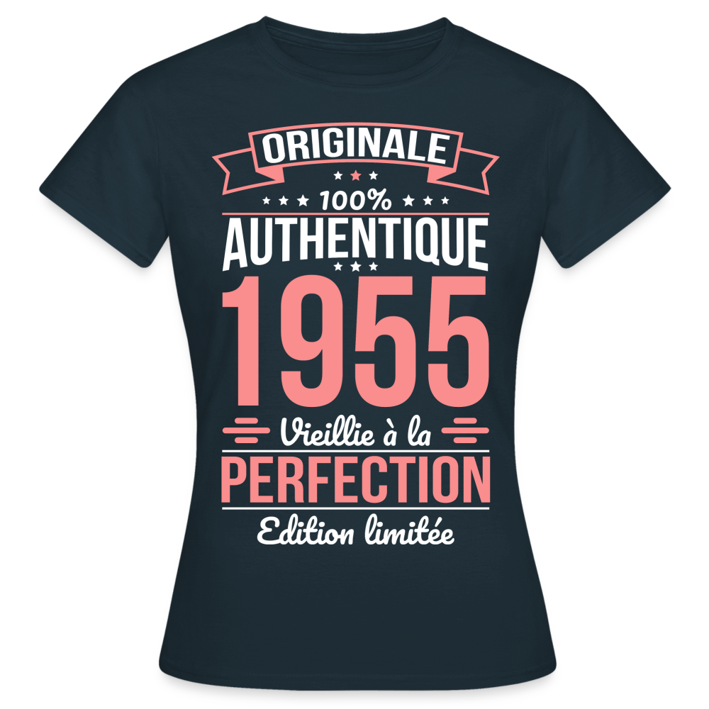 T-shirt Femme - Anniversaire 70 Ans - Originale 1955 - marine