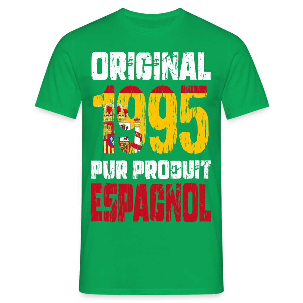 T-shirt Homme - Anniversaire 30 Ans - Original 1995 - Pur produit Espagnol - vert