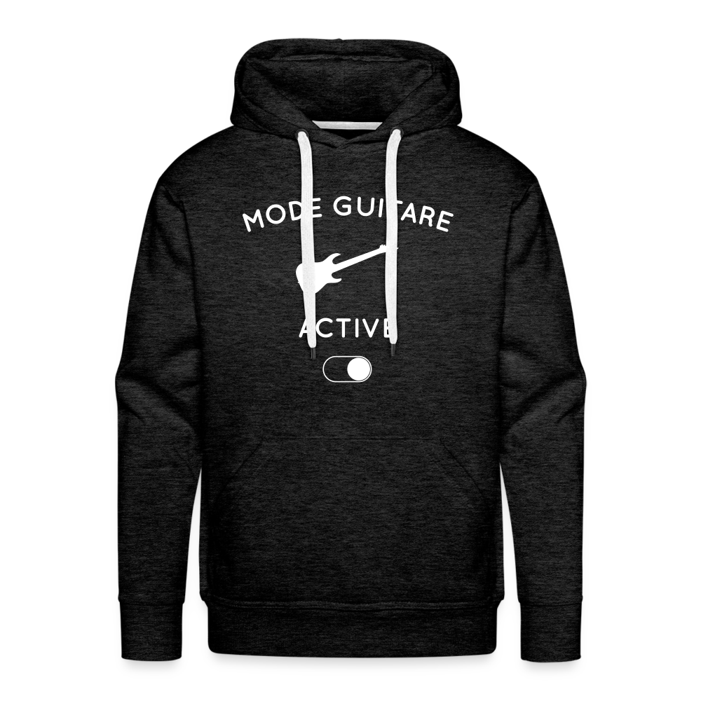 Sweat à capuche Premium Homme - Mode guitare activé - charbon