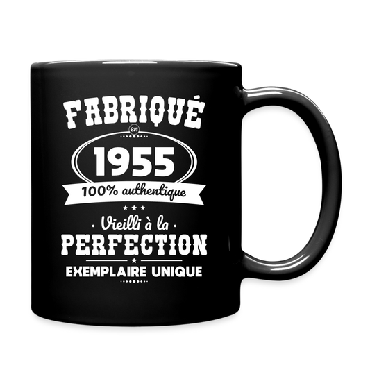 Mug uni - Anniversaire 70 Ans - Fabriqué en 1955 - noir