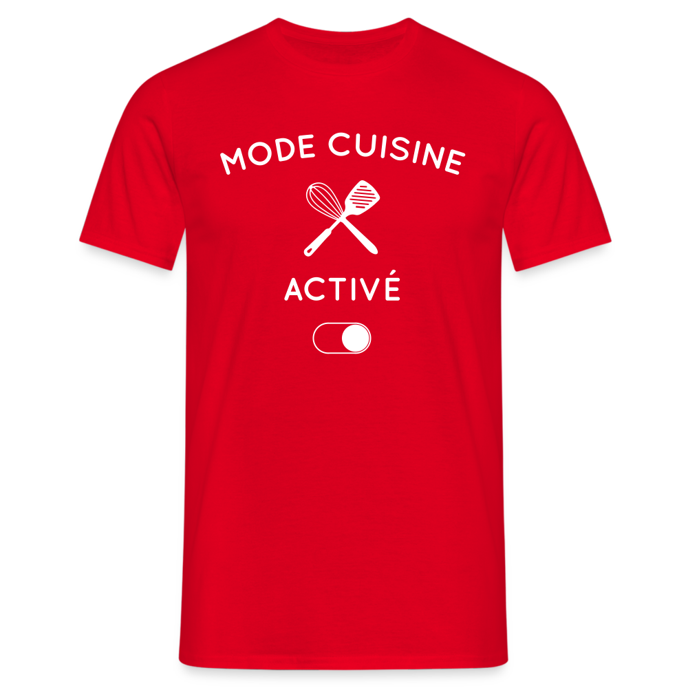 T-shirt Homme - Mode cuisine activé - rouge