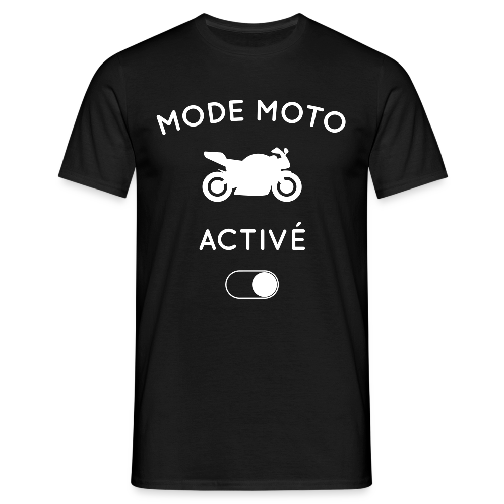 T-shirt Homme - Mode moto activé - noir