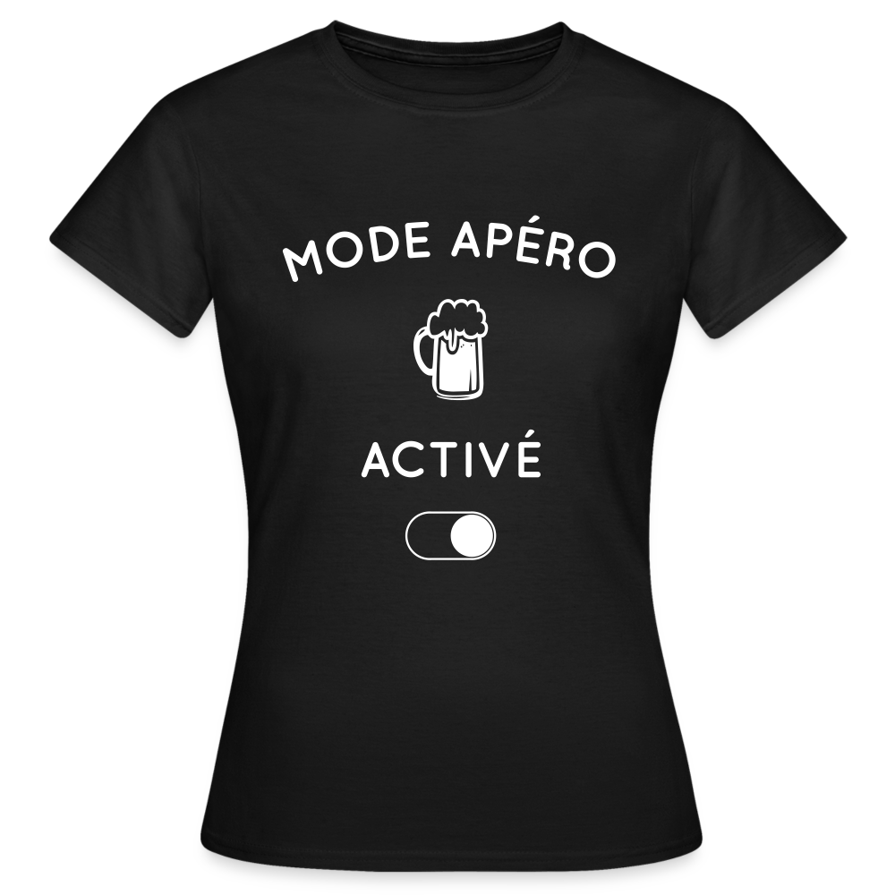 T-shirt Femme - Mode apéro activé - noir