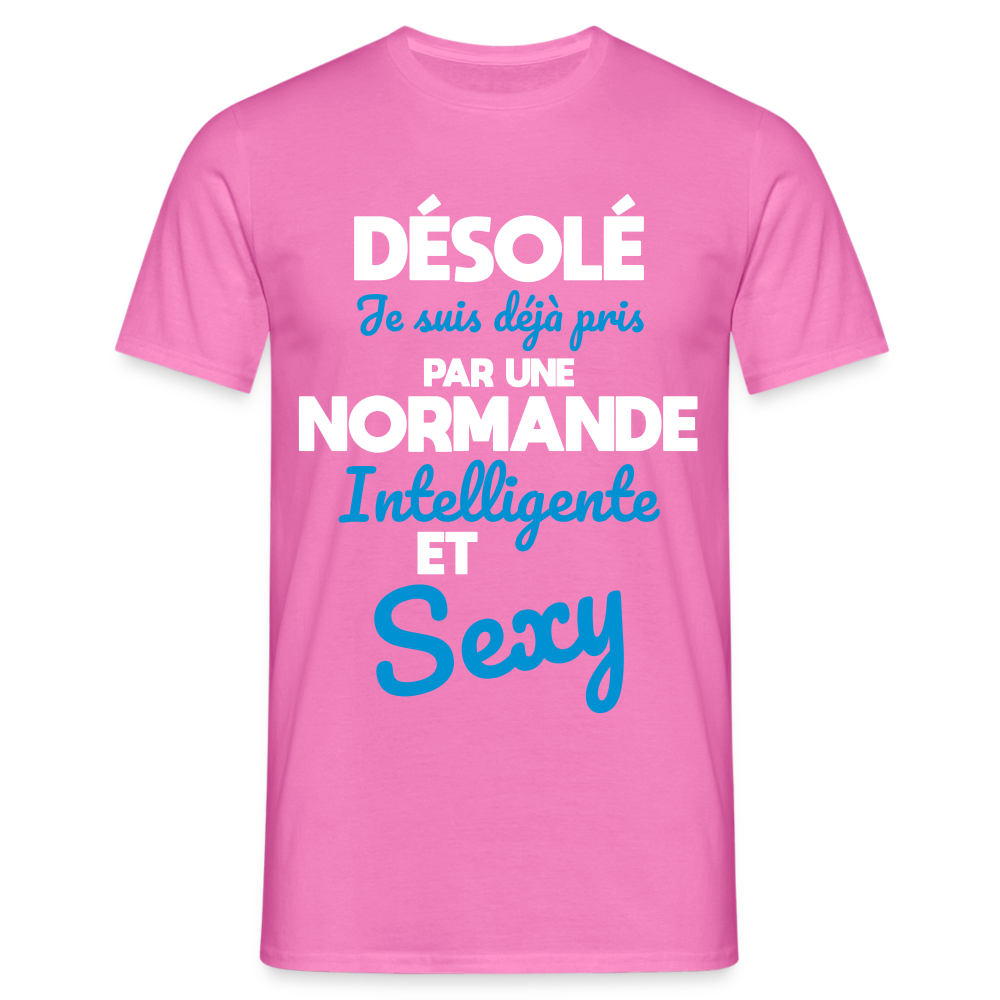 T-shirt Homme -  Je suis déjà pris par une Normande intelligente et sexy - rose