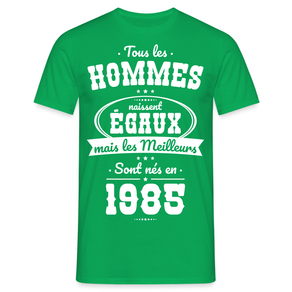 T-shirt Homme - Anniversaire 40 Ans - Les meilleurs sont nés en 1985 - vert