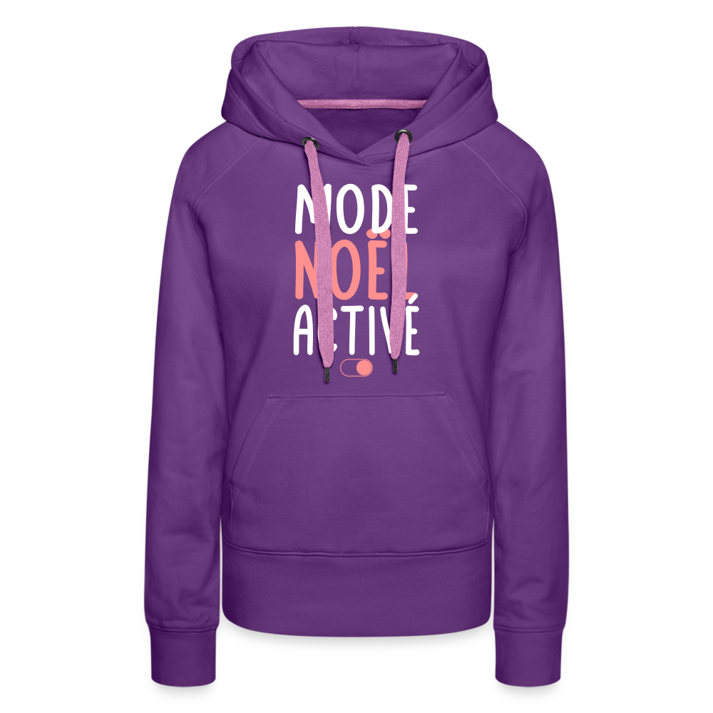 Sweat à capuche Premium Femme - Mode Noël activé - violet