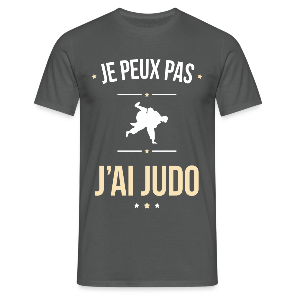 T-shirt Homme - Je peux pas j'ai Judo - charbon