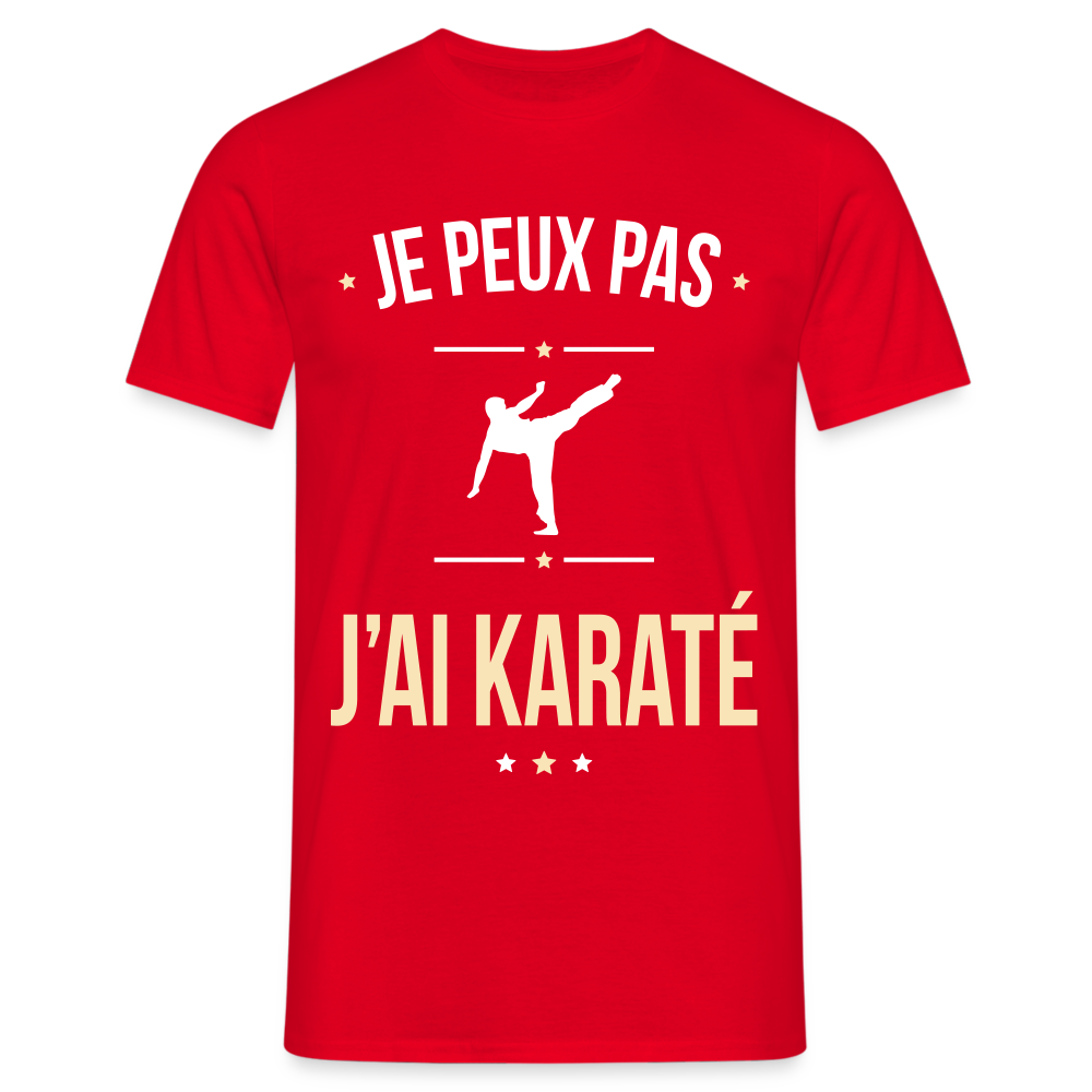 T-shirt Homme - Je peux pas j'ai Karaté - rouge