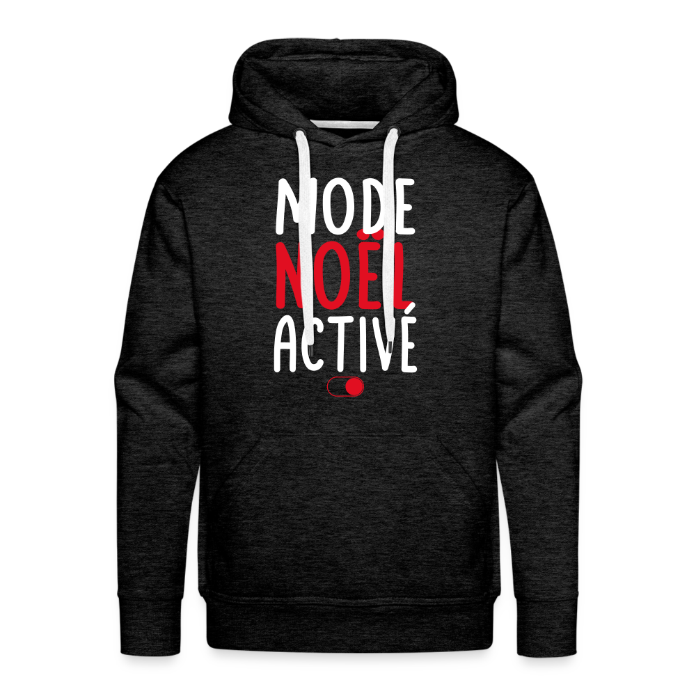 Sweat à capuche Premium Homme - Mode Noël activé - charbon