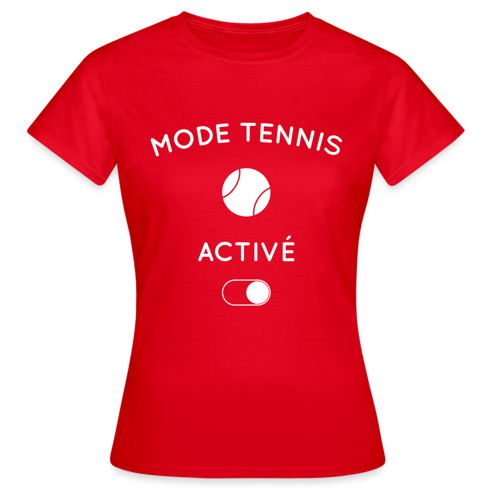 T-shirt Femme - Mode tennis activé - rouge