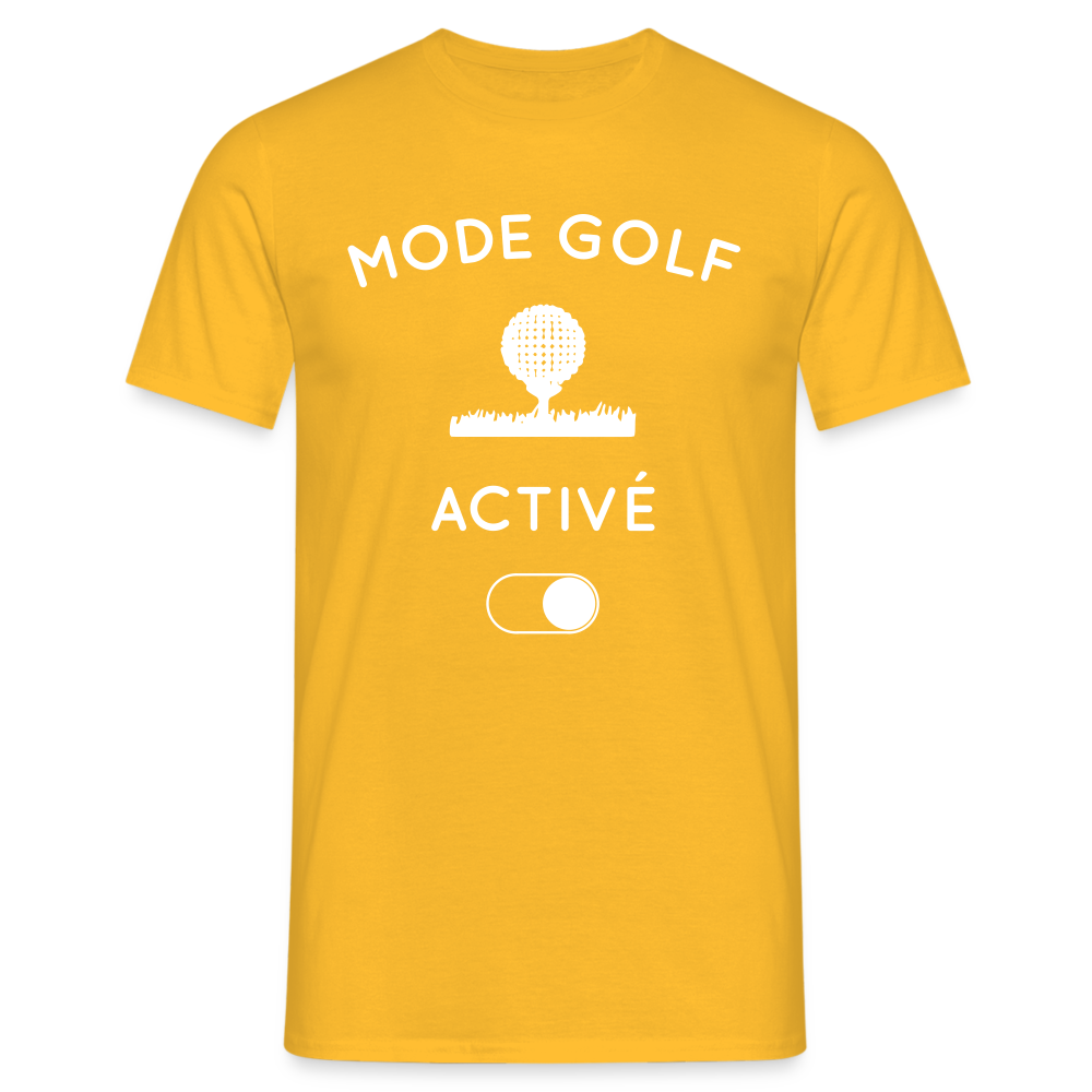 T-shirt Homme - Mode golf activé - jaune