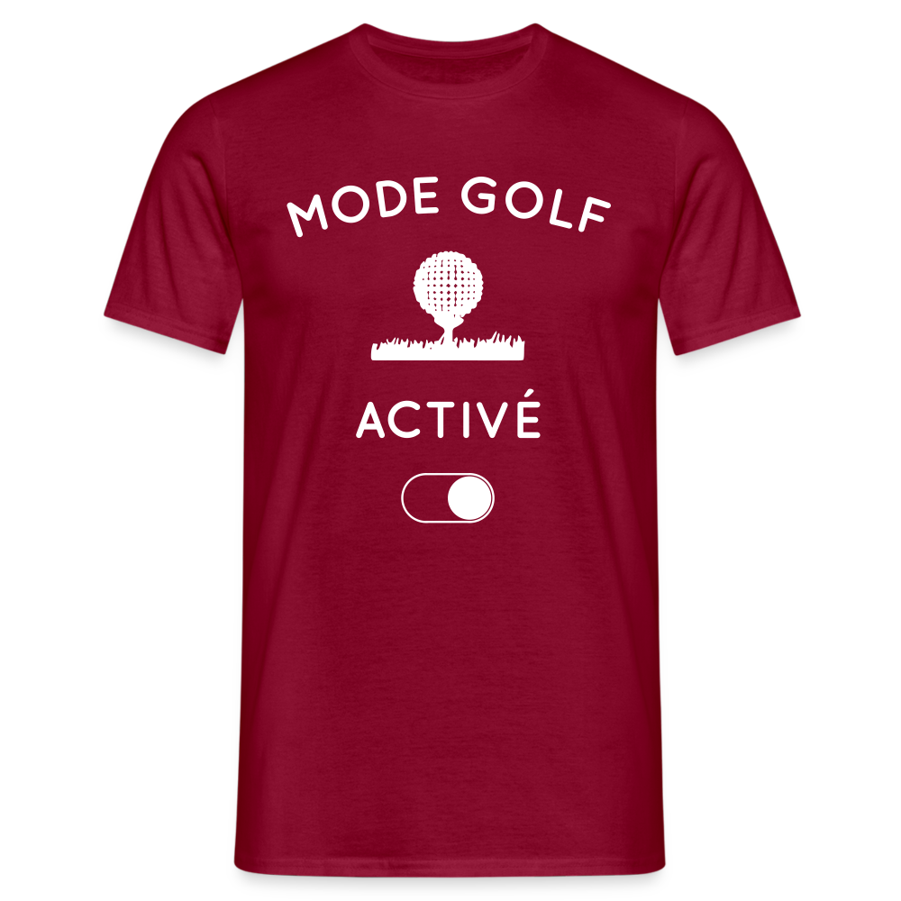 T-shirt Homme - Mode golf activé - rouge brique