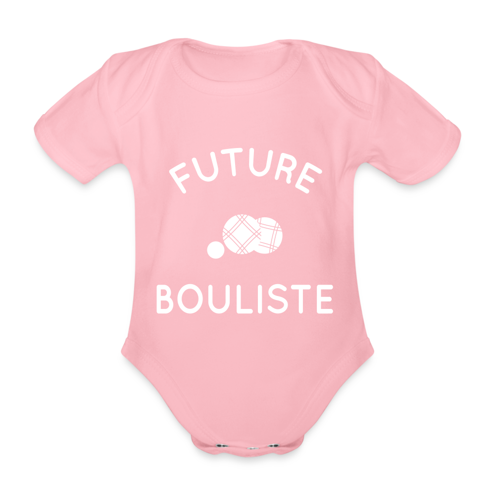 Body Bébé bio manches courtes - Future bouliste - rose clair