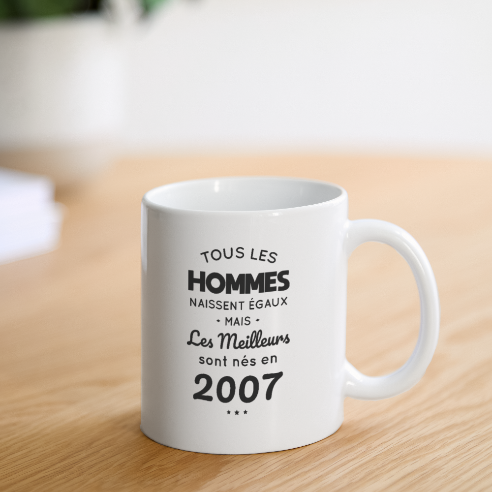 Mug blanc - Anniversaire 18 Ans - Les meilleurs sont nés en 2007 - blanc