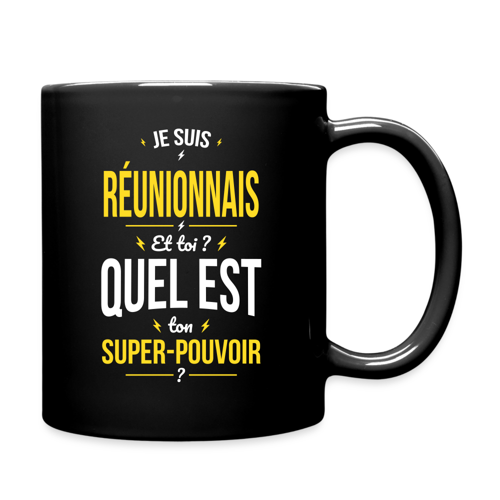 Mug uni - Je suis Réunionnais - Super-pouvoir - noir