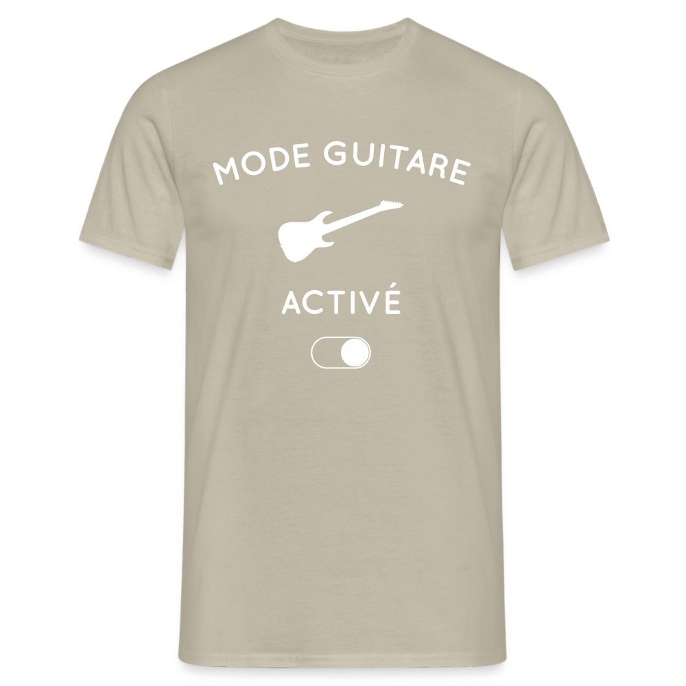 T-shirt Homme - Mode guitare activé - beige sable